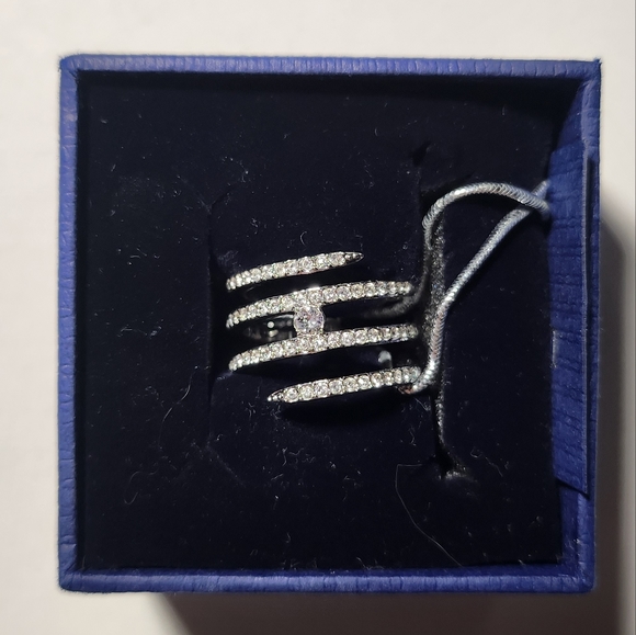 SWAROVSKI Creativity Coiled Silver-tone Ring - Size 50 - Picture 3 of 8